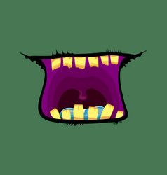 Cartoon Funny Zombie Monster Open Mouth