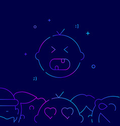 Kid Baby Crying Gradient Line Icon