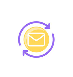 Resend Mail Or Email Icon On White