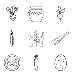 Rootstock Icons Set Outline Style