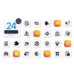 Set Of Education Flat Icons Video File Inspect