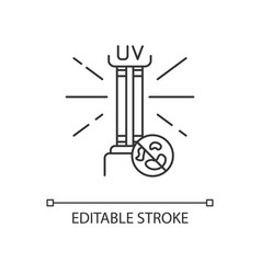 Uv Light Disinfection Pixel Perfect Linear Icon