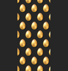 Background With Golden Eggs Pattern For Easter