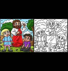 Christian Jesus With Modern Children