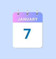 Day Of 7th January Daily Calendar