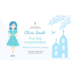 First Holy Communion Invitation Design Template