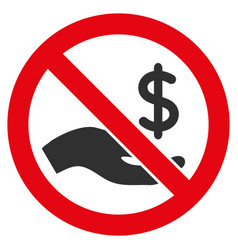 Forbid Dollar Payment Flat Icon