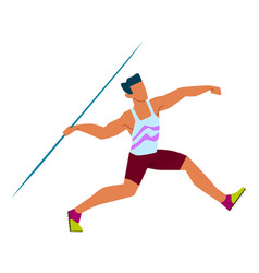 Man Throw Javelin Professional Sport Athlete