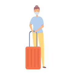 People Mask Travel Icon Cartoon Vacation