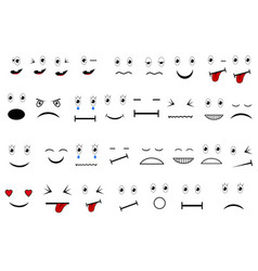 Simple Set Various Expression Big Oval Eyes