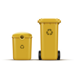 Yellow Recycle Bins