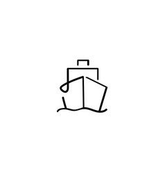 Boat Line Style Icon Design