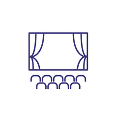 Cinema Hall Line Icon