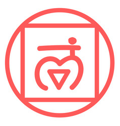 Root Chakra Line Icon