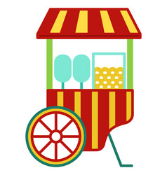 Street Food Stand Red Popcorn Carnival Cart