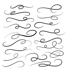 Calligraphic Swoosh Tail Set Underline Marker