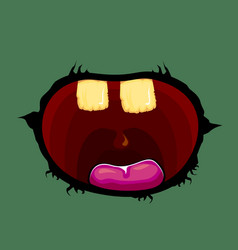 Cartoon Funny Zombie Monster Open Mouth