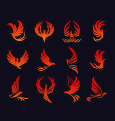 Phoenix Red Bird Symbol Or Business Company Emblem