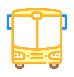 Bus Transport Vehicle Color Icon