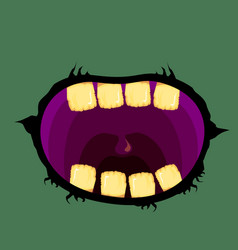 Cartoon Funny Zombie Monster Open Mouth