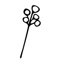 Hand-drawn Doodle Berry Branch