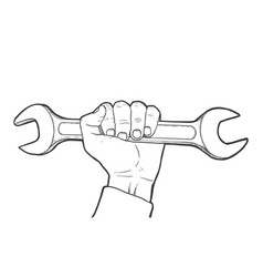 Hand Holding Spanner