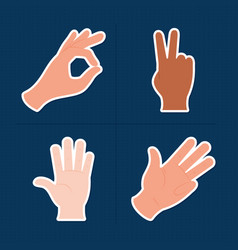 Hands Gesturing Icon Set