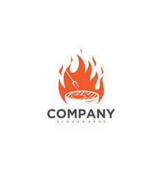 Logo Template For Barbecue Restaurant