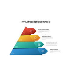 Pyramid Infographic Template With 4 List Options