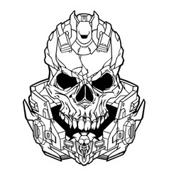 Skull Cyber Head In Suite