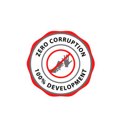 Stop Corruption Sticker And Label Design