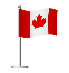 Canada Flag On Pole Icon