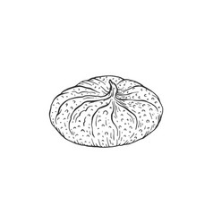 Dried Whole Fig Fruit In Hand Drawn Etched Style