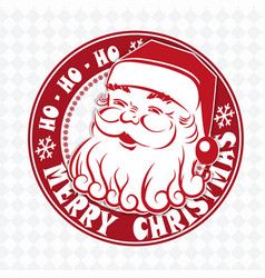 Round Imprint With Face Of Merry Santa Claus