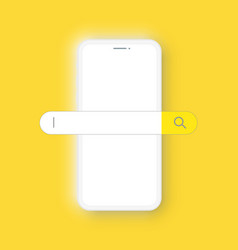 Search Bar On Mobile Mockup Blank Page Searching