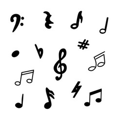 Set Of Musical Notes And Signs