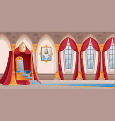 Castle Room With Throne Background Royal Kingdom