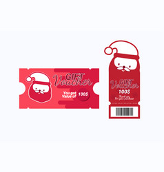 Christmas Gift Voucher Template With Santa Claus