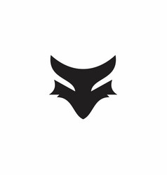 Fox Head Logo Design Black