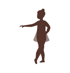 Child Ballerina Icon - Black And White