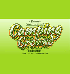 Editable Text Style Effect - Camping Ground Text