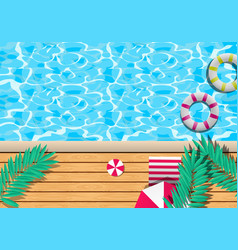 Gradient Summer Background With Pool Scenery