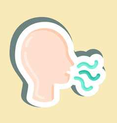 Sticker Loss Of Smell Suitable For Flu Symbol