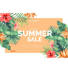 Summer Sale Tropical Banner Design