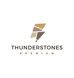 Thunder Stone Stones Logo Icon