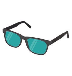 Black Sunglasses On A White Background