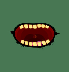 Cartoon Funny Zombie Monster Open Mouth