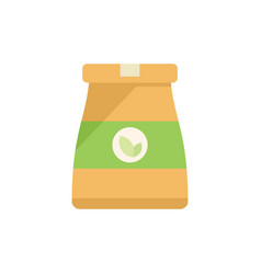 Eco Package Icon Flat Food Box