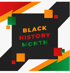 Flat Black History Month Social Media Post