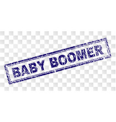 Grunge Baby Boomer Rectangle Stamp